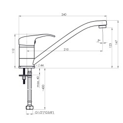 Virtuves izlietnes maisītājs Rubineta, Optima-20