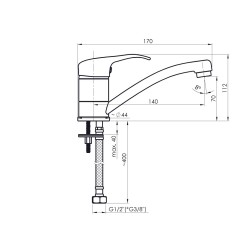 Izlietnes maisītājs Rubineta Optima-19