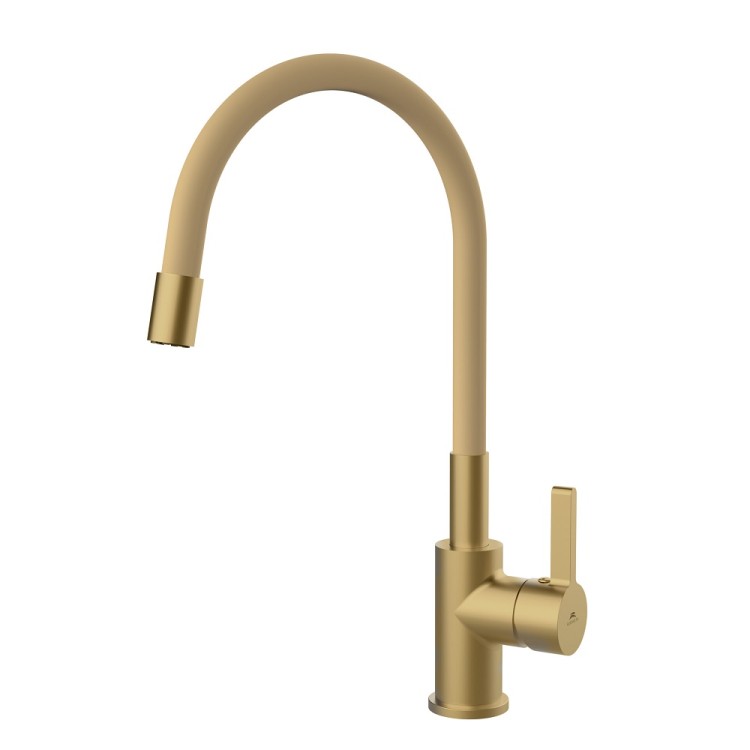 Virtuves izlietnes maisītājs Rubineta FLexy-33 (GD), matēts zelts