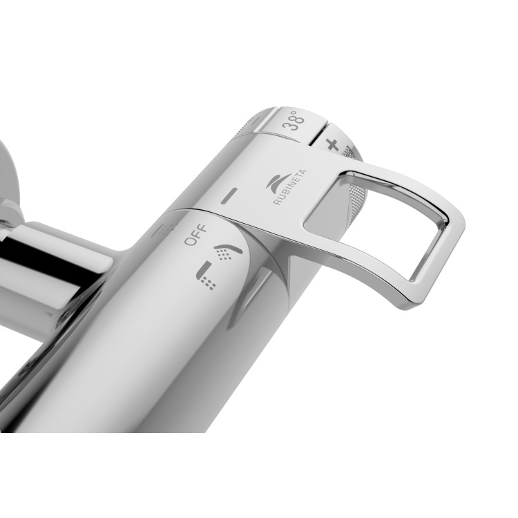 Termostata vannas/dušas sistēma Rubineta Rainfall + CosyThermo-10, hroms