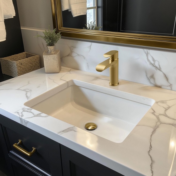 Izlietnes maisītājs Rubineta Ultra-18 (N) GD, matēts zelts