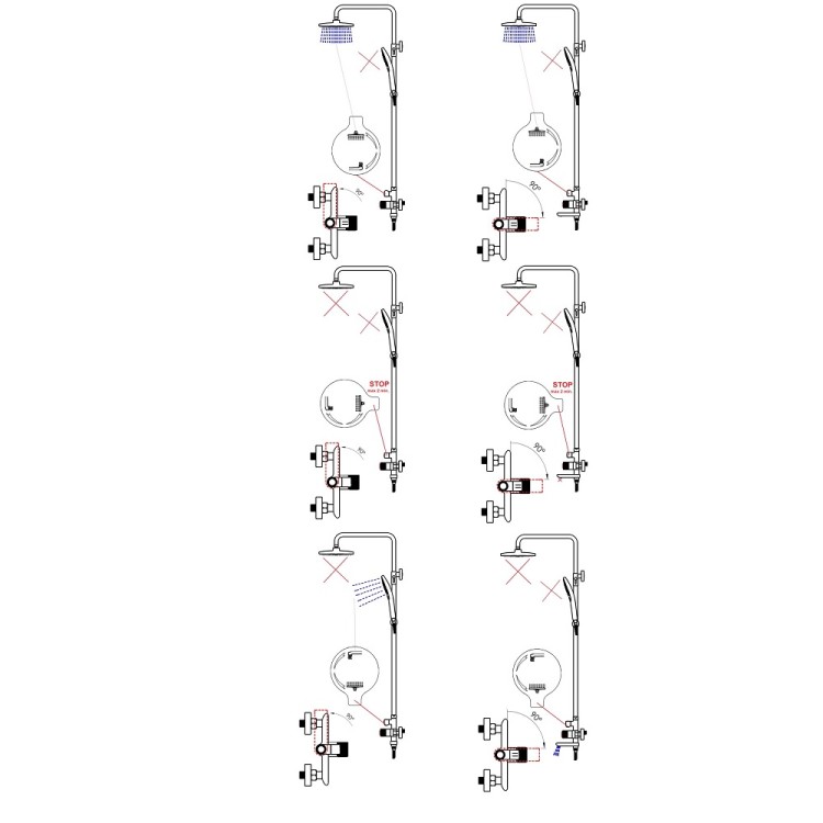 Vannas/dušas sistēma Veneto + Easy Push-10 ar izteku, Hroms
