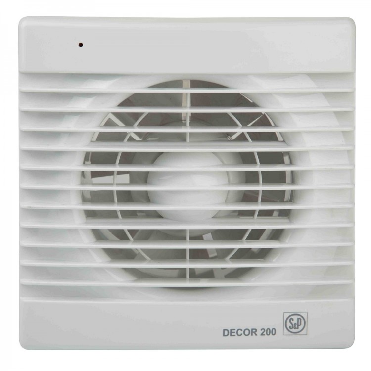 Sadzīves ventilators S&P DECOR 200CR, reg.laika aizture Sadzīves ventilators S&P DECOR 200CR, reg.laika aizture