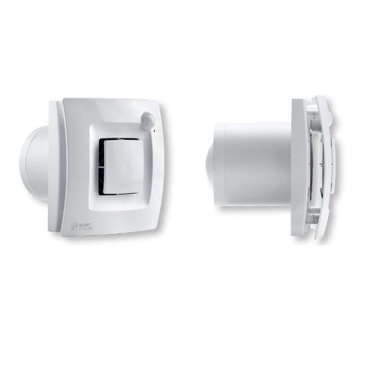 Sadzīves ventilators S&P SILENT DUAL 100, ar kustības un mitruma sensoru