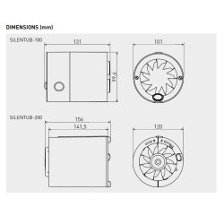 Kanāla ventilators S&P SILENTUB-100
