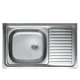 Virtuves izlietne Kromevye Lay-On 800x500mm ar sifonu, N-116R