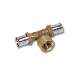 Presējamais trejgabals ar iekšējo vītni daudzslāņu caurulēm 26 x 1/2'' x 26 Sanha TH