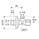 Stūra ventīlis SCHELL Comfort 1/2 x 3/8 , hromēts 052120699 Stūra ventīlis SCHELL Comfort 1/2 x 3/8 , hromēts 052120699