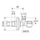 Stūra ventīlis SCHELL Comfort 1/2 x 1/2 , hromēts 052170699 Stūra ventīlis SCHELL Comfort 1/2 x 1/2 , hromēts 052170699