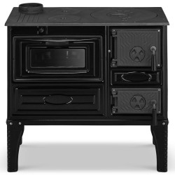 Čuguna malkas apkures plīts ar cepeškrāsni SIGMA 8.7 kW L