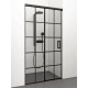 Dušas durvis bīdāmās Stikla Serviss SERENA BLACK LUX 1100 mm Dušas durvis bīdāmās Stikla Serviss SERENA BLACK LUX 1100 mm