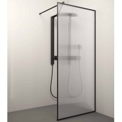 Dušas siena Stikla Serviss KAIRA BLACK Alu Linea 1200mm