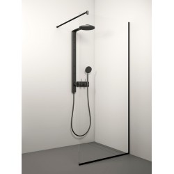 Dušas siena Stikla Serviss KAIRA BLACK 1200mm