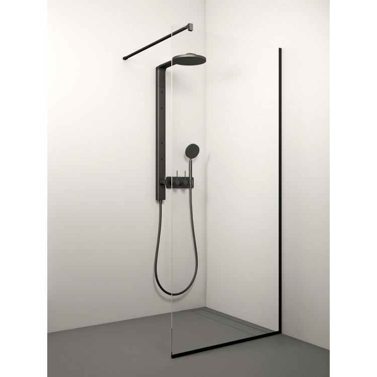 Dušas siena Stikla Serviss KAIRA BLACK 900mm Dušas siena Stikla Serviss KAIRA BLACK 900mm
