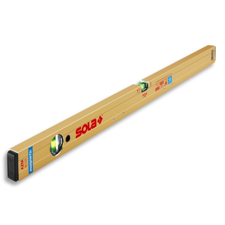 Līmeņrādis ar magnētu un 2 indikatoriem 120cm AZM Sola Līmeņrādis ar magnētu un 2 indikatoriem 120cm AZM Sola