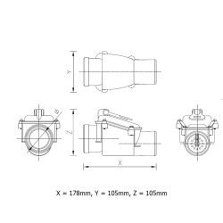 TIA Kanalizācijas pretvārsts DN50, D-061655