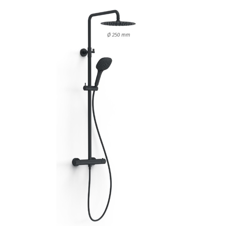 Dušas sistēma BASE-TRES PLUS, melns matēts , 21639523NM
