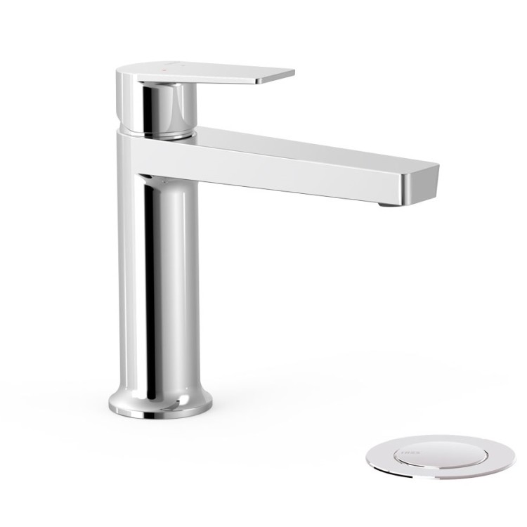 Izlietnes maisītājs PROJECT TRES ar noteces aizvaru, hroms 22110301DA