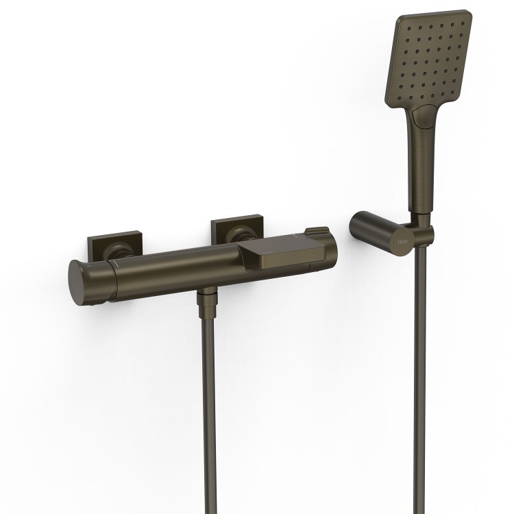 Vannas un dušas maisītājs ar dušu PROJECT TRES, melna bronza 22117001KMB