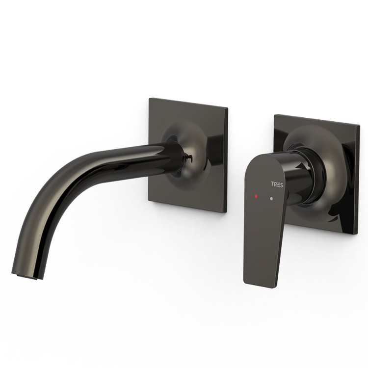 Iebūvējamā izlietnes maisītāja TRES Project dekoratīvā daļa 15.6 cm, melna metālika 22130001KM