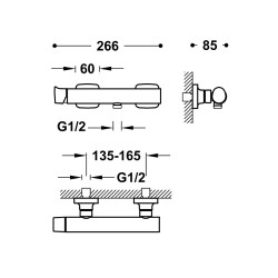Dušas maisītājs LOFT TRES, balts matēts 22216701BM