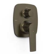 Vannas un dušas iebūvējamā 2-ceļu maisītāja dekoratīvā daļa LOFT TRES, melna bronza 22228101KMB