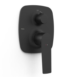 Vannas un dušas iebūvējamā 2-ceļu maisītāja dekoratīvā daļa LOFT TRES, melns matēts 22228101NM