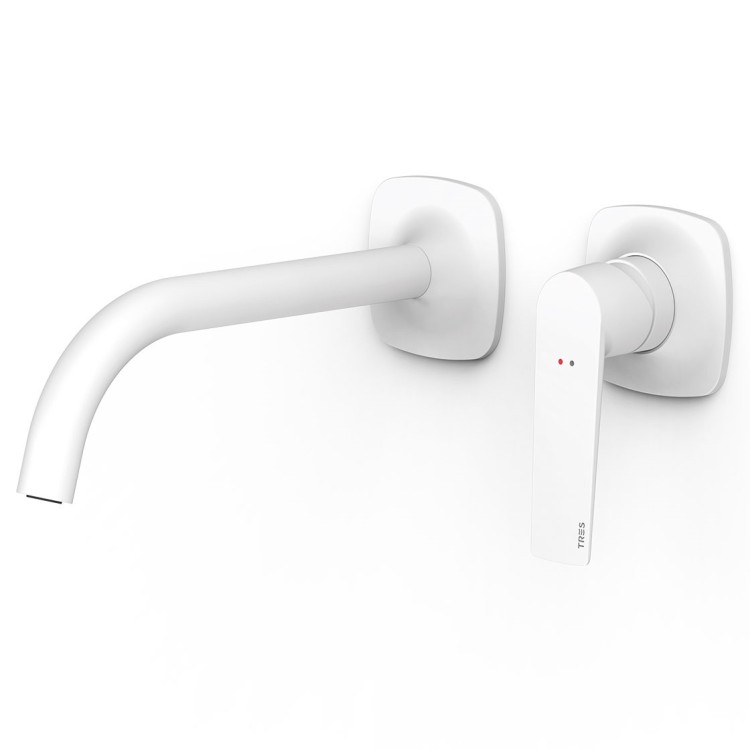 Iebūvējamā izlietnes maisītāja TRES LOFT dekoratīvā daļa 21.6 cm, balta matēta 22230002BM