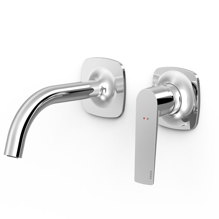 Iebūvējamā izlietnes maisītāja TRES LOFT dekoratīvā daļa 24cm, balts matēts, 20030022BM