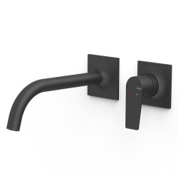 Iebūvējamā izlietnes maisītāja TRES PROJECT dekoratīvā daļa 21.6cm, melns matēts, 22130002NM