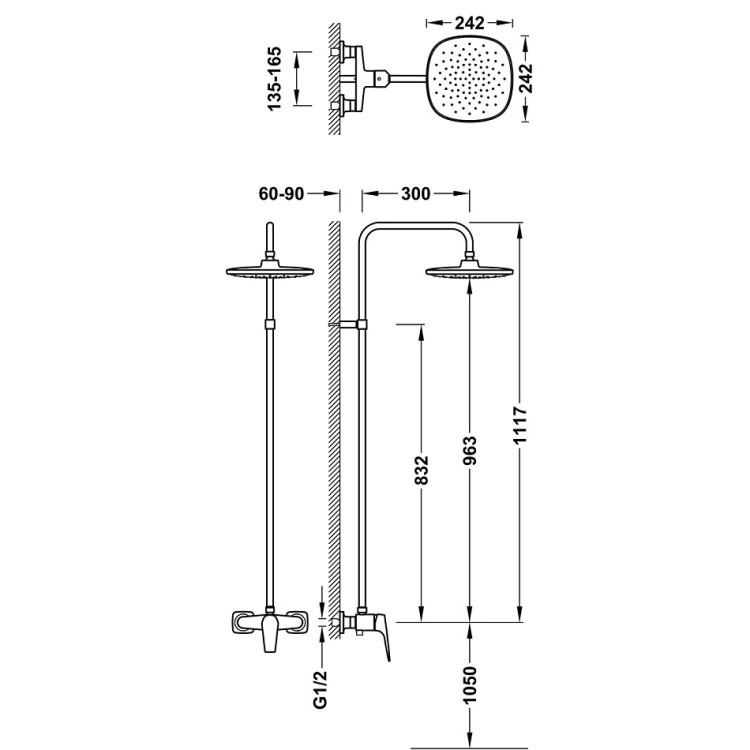 Dušas sistēma Tres Canigo, hroms 21799501