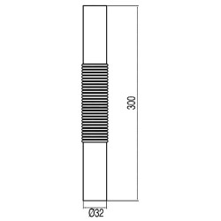 TRES Gofra sifonam 32 300mm, 913463330