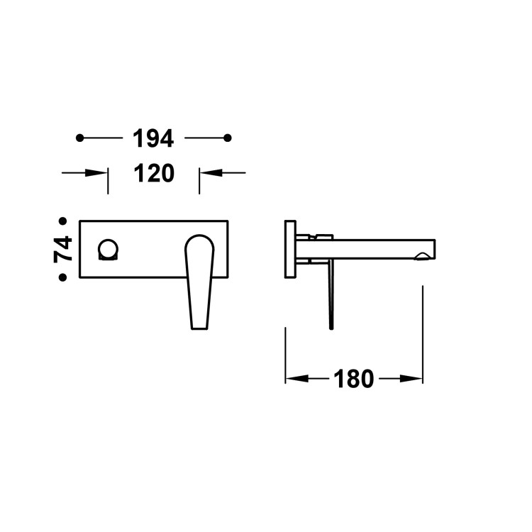 Iebūvējamā izlietnes maisītāja TRES CLASS dekoratīvā daļa, izteka 18cm, 20530031 Iebūvējamā izlietnes maisītāja TRES CLASS dekoratīvā daļa, izteka 18cm, 20530031