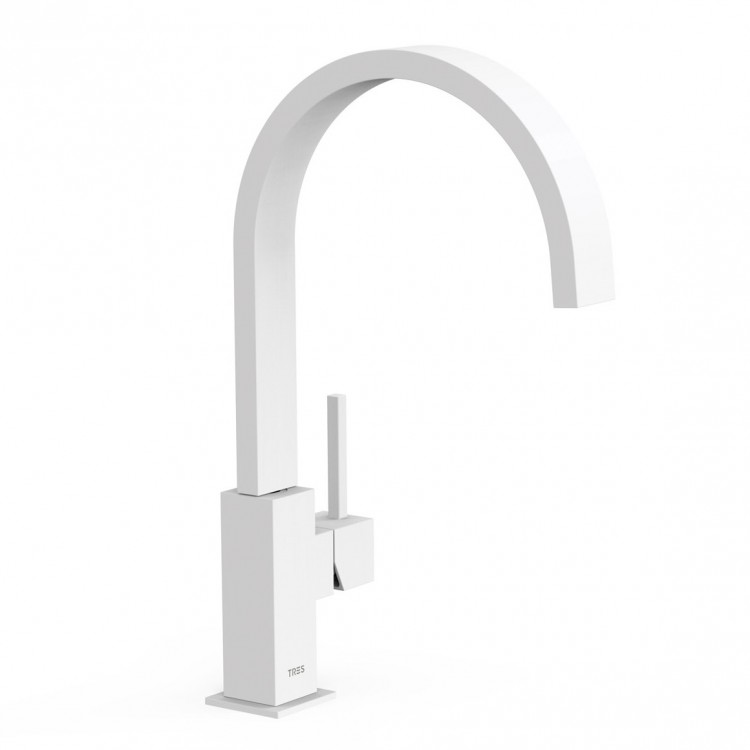 Virtuves izlietnes maisītājs CUADRO-TRES, balts 030498BM