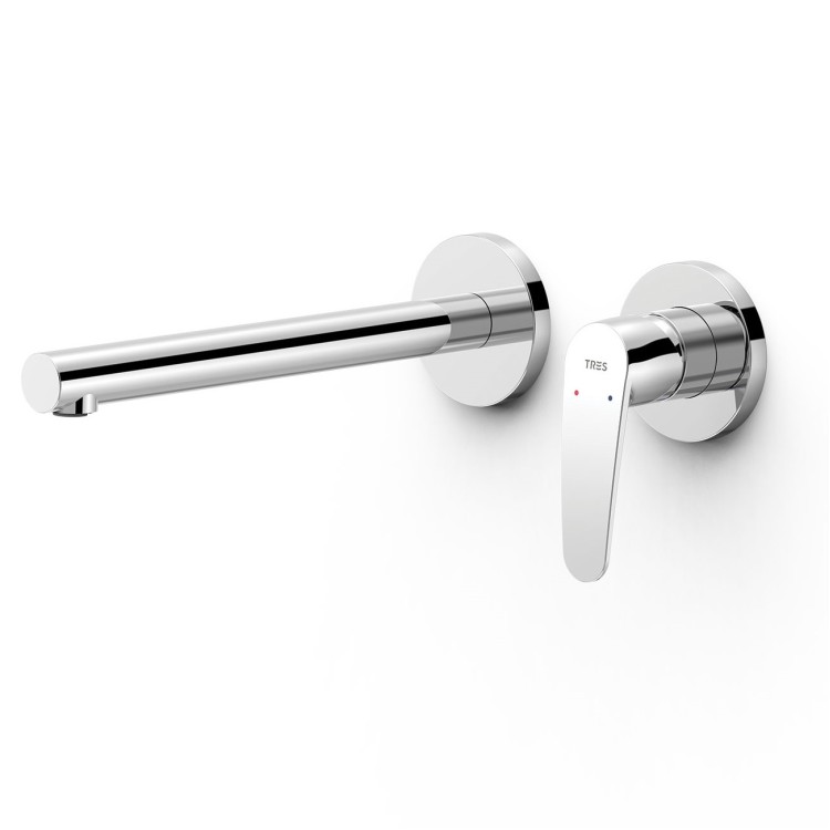 Iebūvējamā izlietnes maisītāja TRES Flat dekoratīvā daļa, izteka 23,7cm, 22030022 Iebūvējamā izlietnes maisītāja TRES Flat dekoratīvā daļa, izteka 23,7cm, 22030022