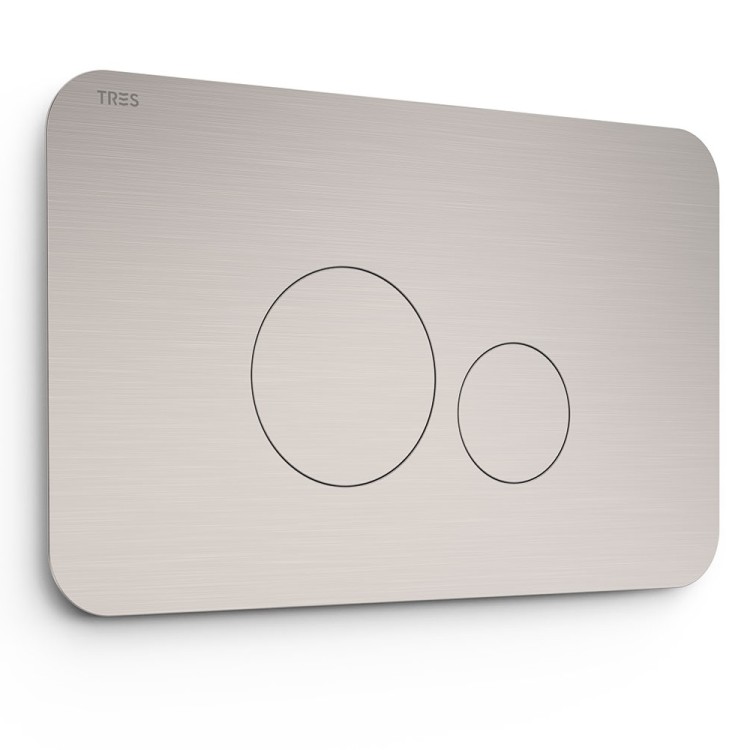 Noskalošanas taustiņš Tres Dual, hroms 25429802