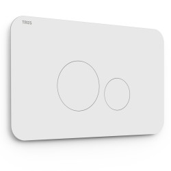 Noskalošanas taustiņš Tres Dual, balta matēta 25429802BM