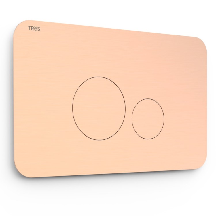 Noskalošanas taustiņš Tres Dual, 24K matēts rozā zelts 25429802OPM