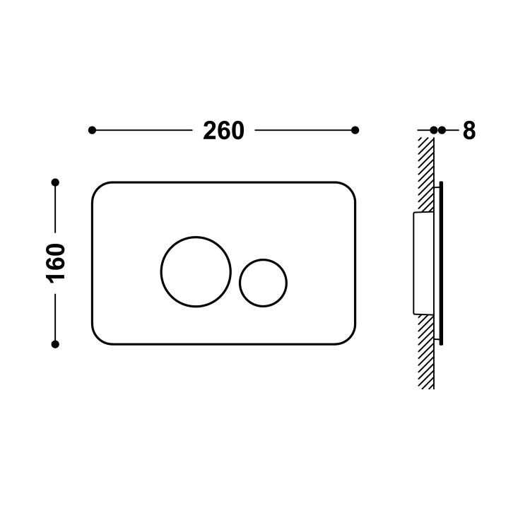 Noskalošanas taustiņš Tres Dual, 24K zelts 25429802OR