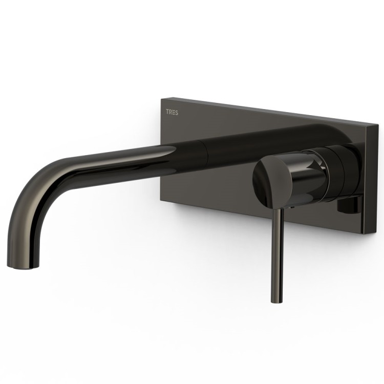 Iebūvējamā izlietnes maisītāja TRES STUDY dekoratīvā daļa 18cm, melna metālika, 26230031KM