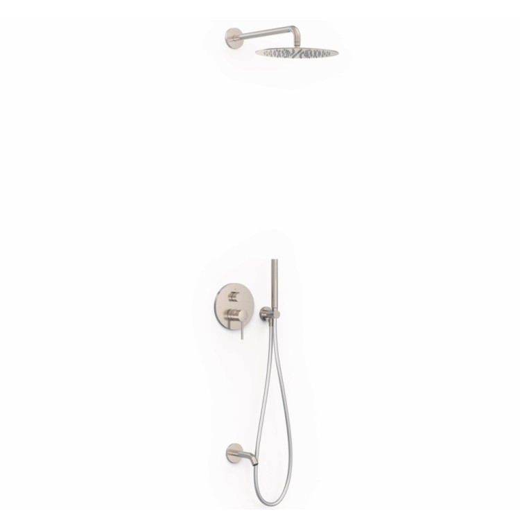 3-virzienu iebūvējamais vannas un dušas maisītājs TRES Study Rapid-Box, tērauds