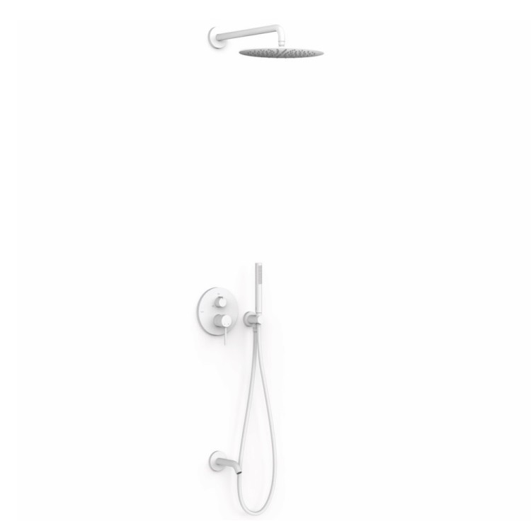 3-virzienu iebūvējamais vannas un dušas maisītājs TRES Study Rapid-Box, balts matēts