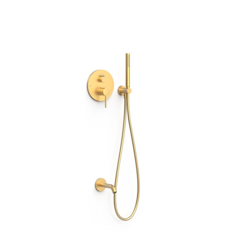 2-virzienu iebūvējamais vannas un dušas maisītājs TRES Study ar stacionāro un rokas dušu Rapid-Box, 26238006OM