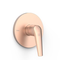 Dušas iebūvējamā maisītāja dekoratīvā daļa TRES FUJI, matēts rozā zelts 28127810OPM