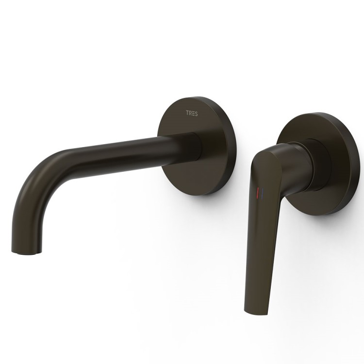 Iebūvējamā izlietnes maisītāja Tres FUJI dekoratīvā daļa 17.7 cm, melna bronza