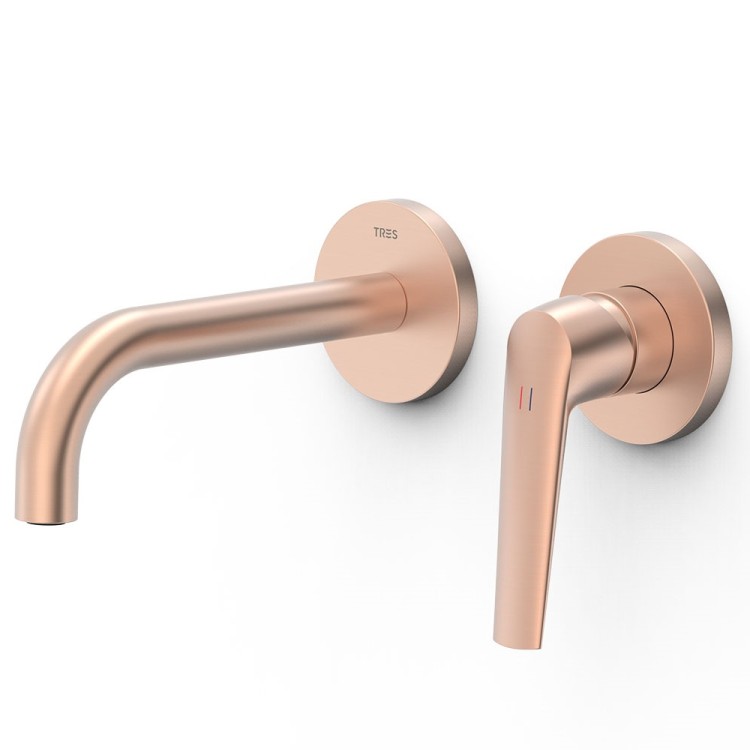 Iebūvējamā izlietnes maisītāja Tres FUJI dekoratīvā daļa 17.7 cm, matēts rozā zelts