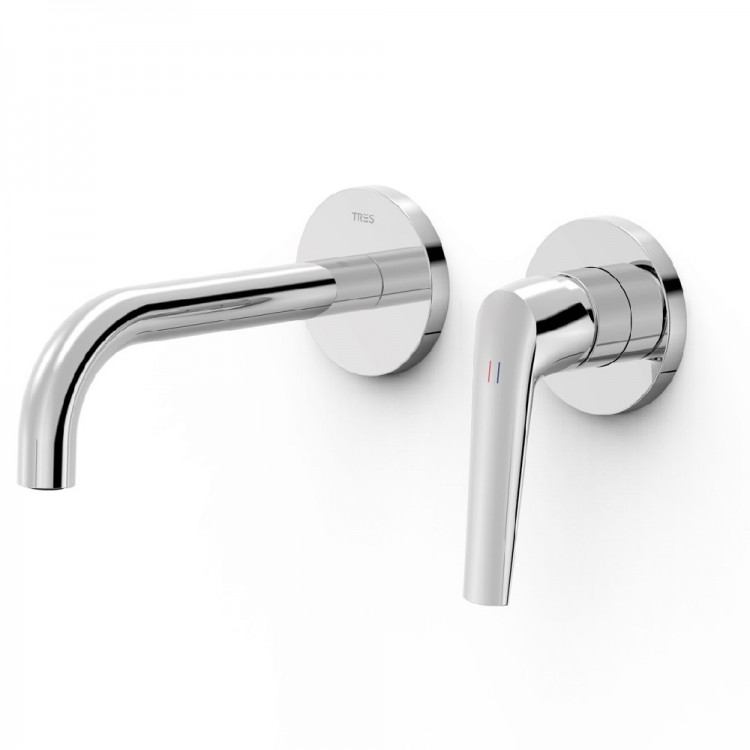 Iebūvējamā izlietnes maisītāja Tres FUJI dekoratīvā daļa 17.7 cm, hroms