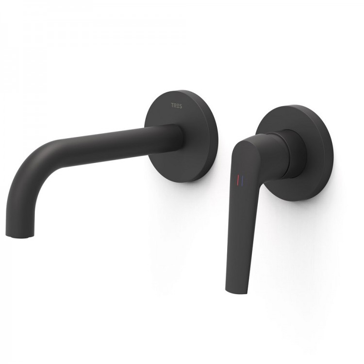 Iebūvējamā izlietnes maisītāja Tres FUJI dekoratīvā daļa 17.7 cm, melns