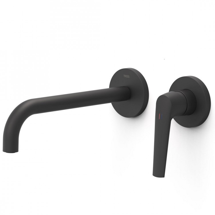 Iebūvējamā izlietnes maisītāja Tres FUJI dekoratīvā daļa 23.7 cm, melns