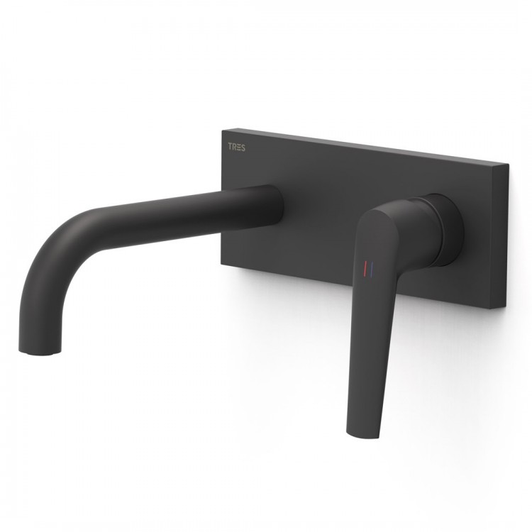 Iebūvējamā izlietnes maisītāja Tres FUJI dekoratīvā daļa 18 cm, melns